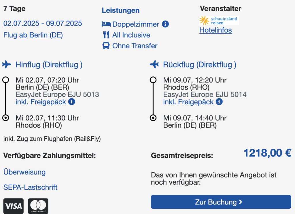Rhodos Sommerurlaub – 4 Tage im 5* Hotel mit HP & Privatpool ab 285€ p.P.