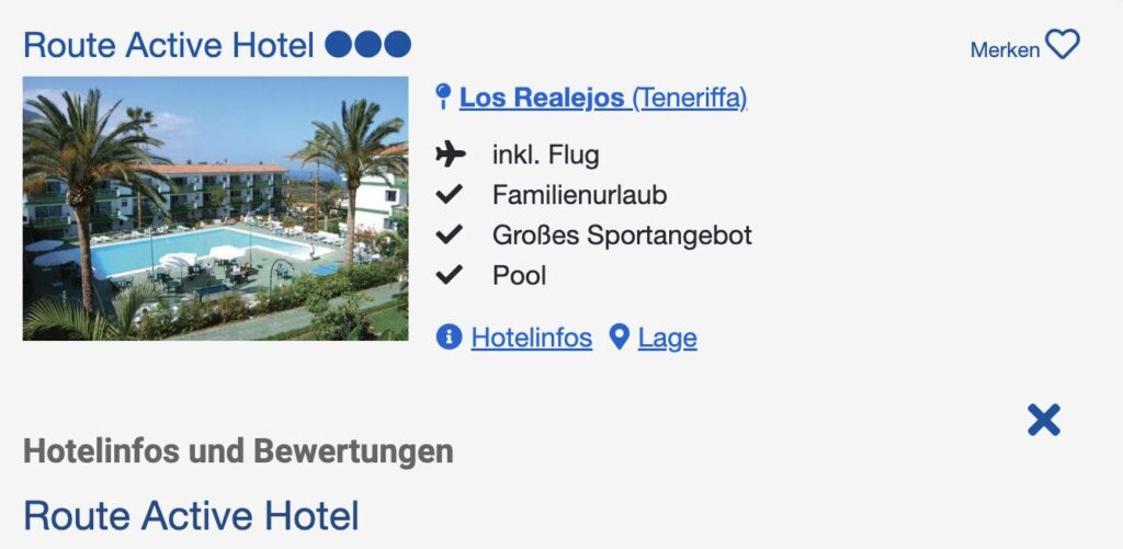 Teneriffa Last Minute: 3* Hotel mit Frühstück, Flug und Transfer ab 393€ p.P.