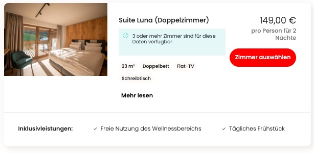 Tirol Kurzurlaub: 3 Tage mit Frühstück, Balkon mit Bergblick und Wellness ab 149€ p.P. (DZ)