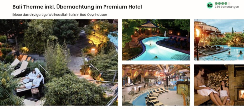 Wellness Auszeit in der Bali Therme: Hotel und Tagesticket ab 90€ p.P. (DZ), als Gutschein ab 89€ p.P. (DZ)