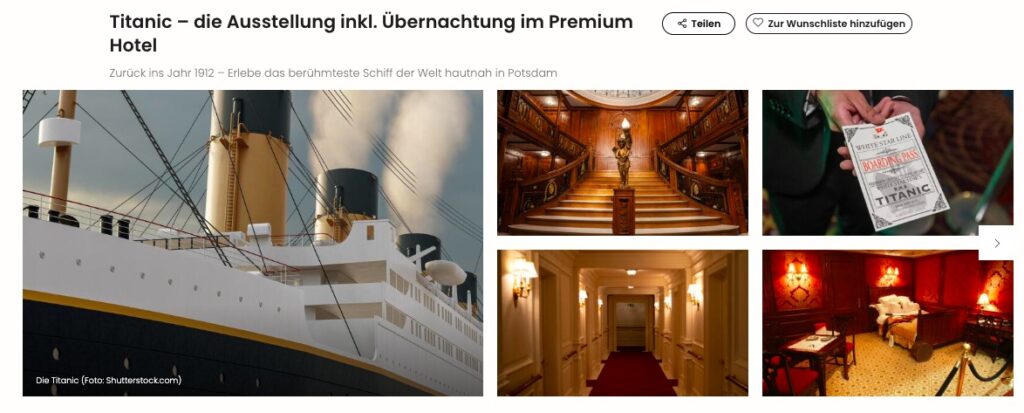 Brandenburg Urlaub: Titanic – die Ausstellung in Potsdam inkl. Hotel und Eintritt ab 99€ p.P. (im DZ)