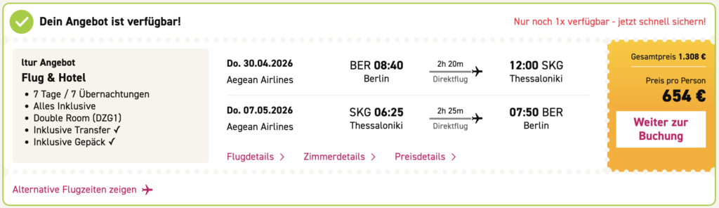 Chalkidiki All Inclusive: 6 Tage im 3* Hotel inkl. Flug und Transfer ab 595€ p.P. (DZ)