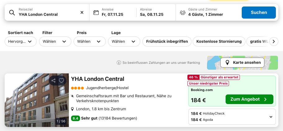 Christmas Shopping in London: 3 Tage inkl. Flügen mit Aufgabegepäck und Unterkunft in top Lage ab 155€ p.P.