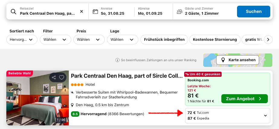 Den Haag Kurztrip: 4* Hotel in zentraler Lage ab 36€ p.P. (DZ)