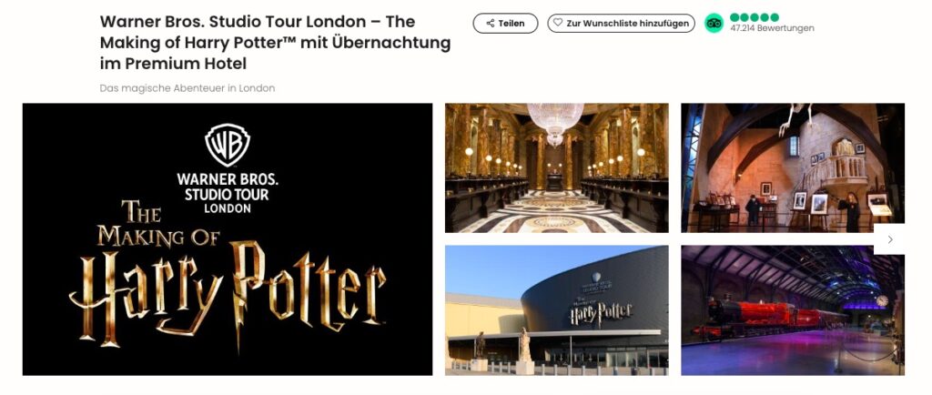 Harry Potter™ Tour in London: Übernachtung plus Studio Tour ab 139€ p.P. (bei 2 Leuten)