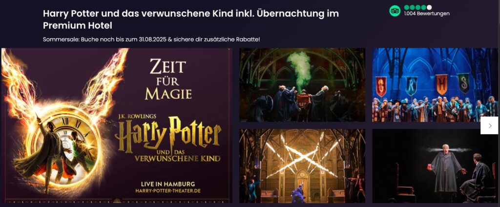 Harry Potter und das verwunschene Kind: Hotel + Ticket ab 89€ p.P. // als Gutschein für 99€ p.P.