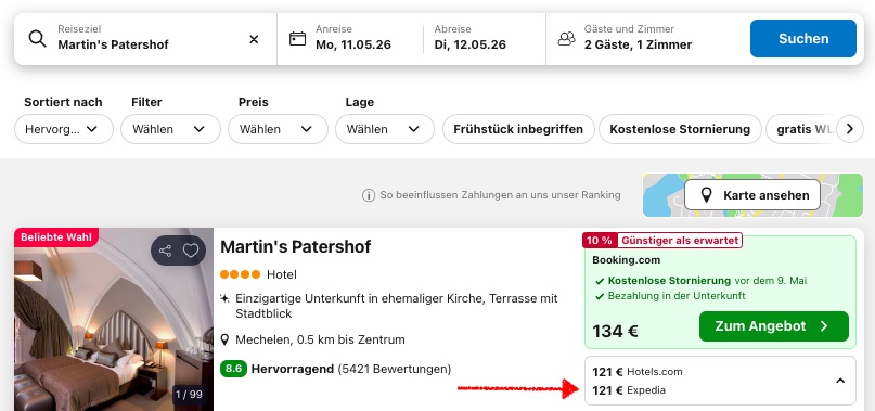Kirchenhotel: Übernachtung im 4* Hotel in Belgien ab 67€ p.P.
