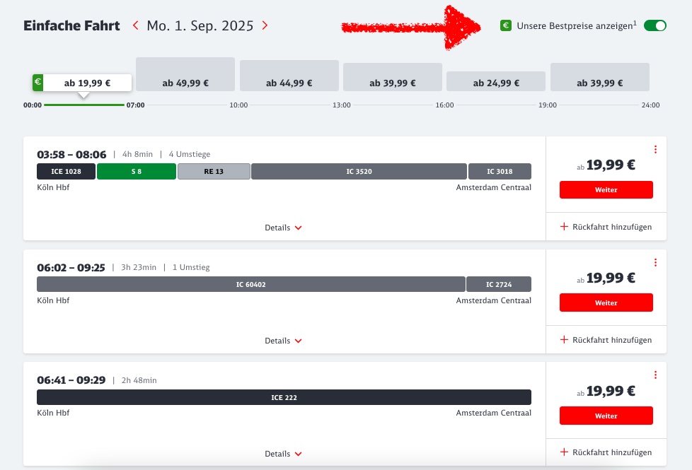 Kurzreise Amsterdam: Zugticket ab DE 19,99€ / oder + Rundreise mit mehreren Stops in NL ab 73€ (Gesamtpreis inkl. hin & zurück)