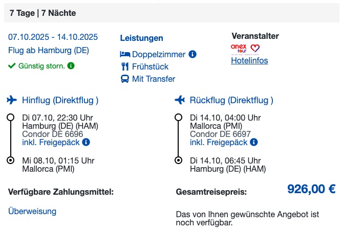 Mallorca im Spätsommer: 1 Woche im 4* Hotel mit Frühstück & Flug ab 435€ p.P.