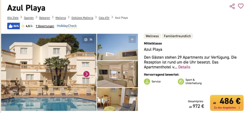 Mallorca Kurztrip: 1 Woche mit Hotel & Flug ab 448€ p.P.