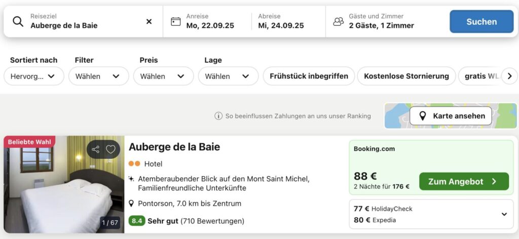 Mont Saint Michel in Frankreich: 3 Tage im Hotel ab 93€ p.P.