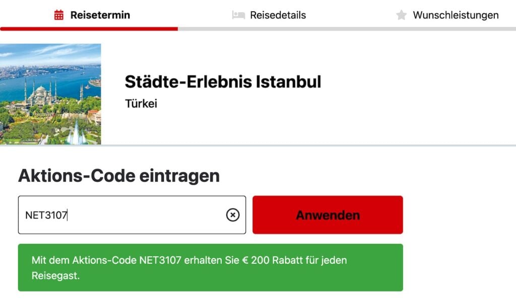 Netto Reisen Rabatt einlösen
