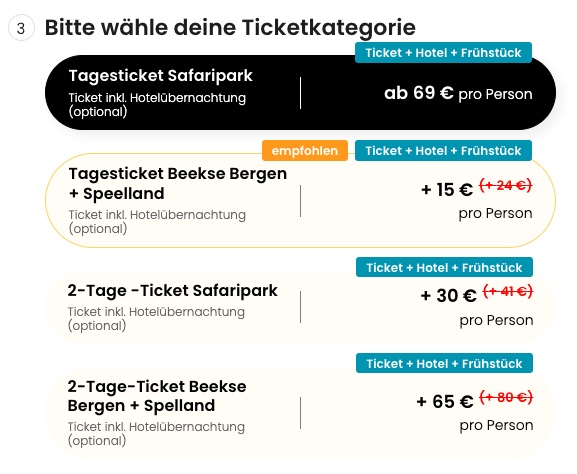 Safaripark Beekse Bergen: 5 Tage in den Niederlanden ab 119€ p.P. (bei 2 Personen) inkl. Eintritt