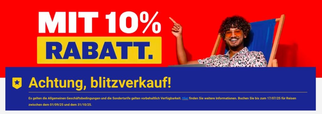 Sale bei Ryanair: Flüge ab 14,99€