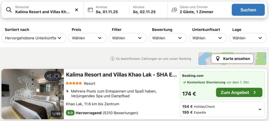 Thailand Schnäppchen: 5 Tage im top 5* Hotel + Frühstück & Extras ab 145€ p.P. // mit Privatpool ab 197€ p.P.