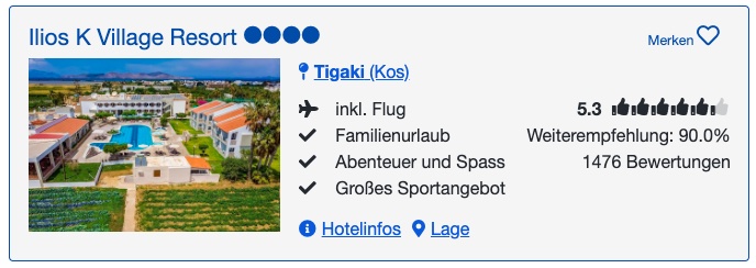 All Inclusive Urlaub auf Kos: 1 Woche im 4*