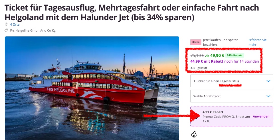 Auszeit an der Nordsee: Tagestrip mit der Fähre nach Helgoland nur 45€