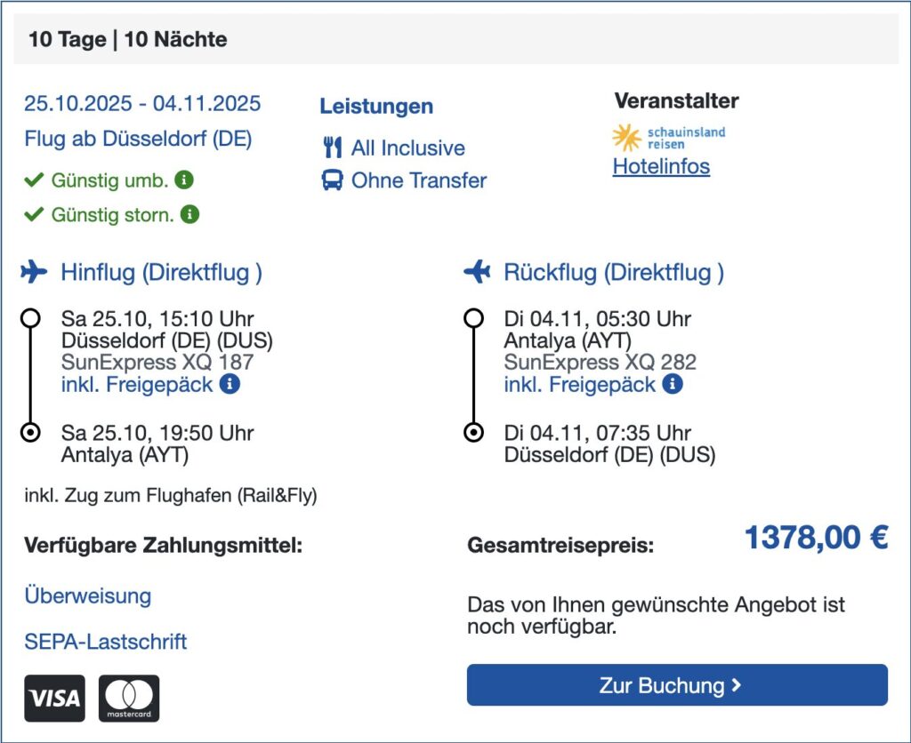 Türkei All Inclusive Reise: 1 Woche im 5* Hotel mit Flug & Transfer ab 606€ p.P. (DZ)