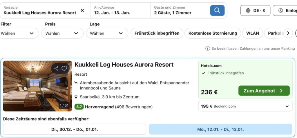 Urlaub in Finnland: 4* Resort im Wald inkl. Frühstück & Wellness ab 51€ p.P. (DZ)
