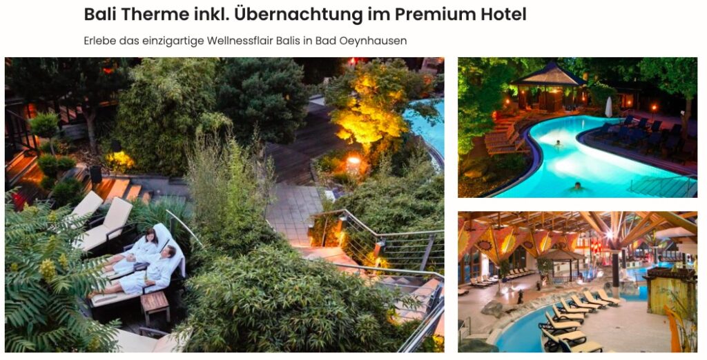 Wellness Auszeit in der Bali Therme: Hotel und Tagesticket ab 99€ p.P. (DZ), als Gutschein ab 89€ p.P. (DZ)