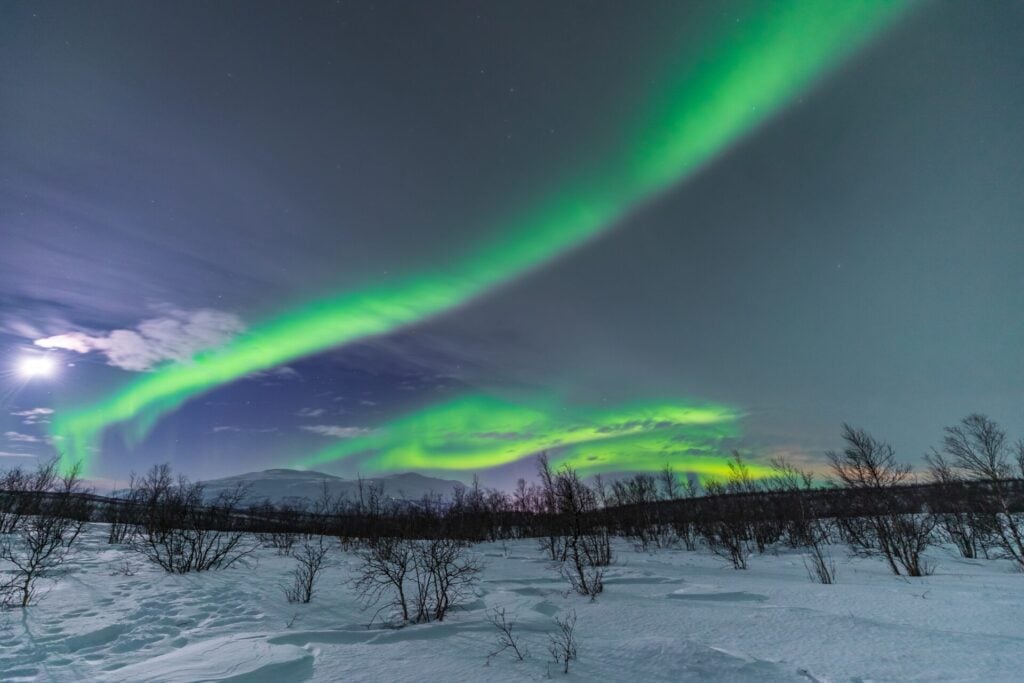 Northern,Light,At,Abisko,National,Park.,Lapland,,Northern,Part,Of