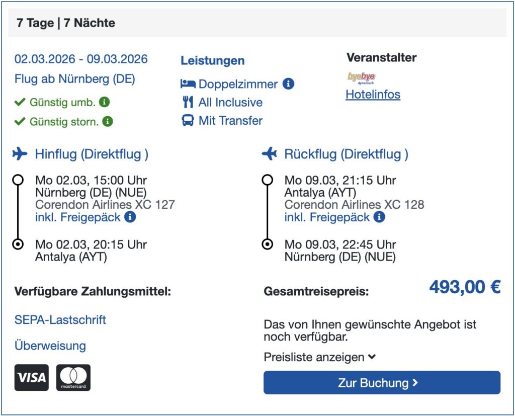 All Inclusive Türkei Urlaub: 7 Tage im 5* Hotel am Meer mit Flügen ab 534€ p.P.