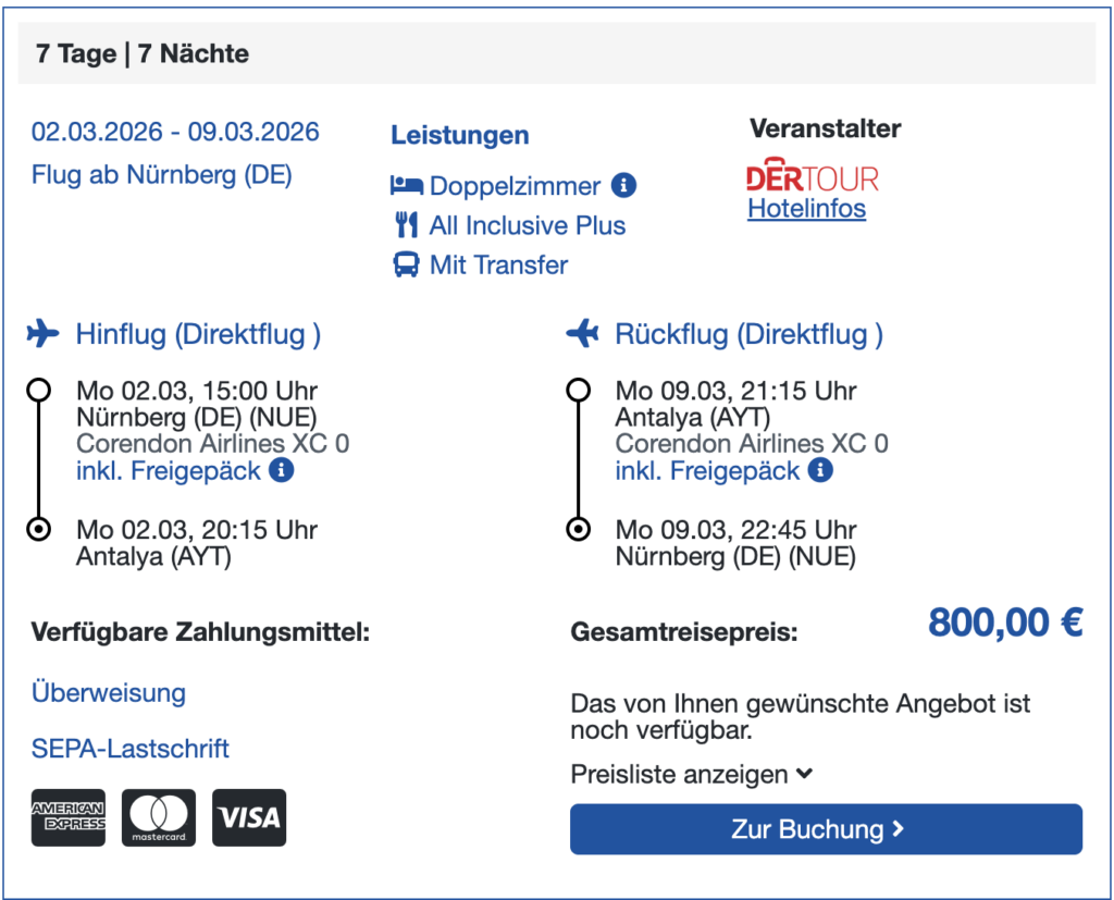 All Inclusive Türkei Urlaub: 7 Tage im 5* Hotel am Meer mit Flügen ab 534€ p.P.