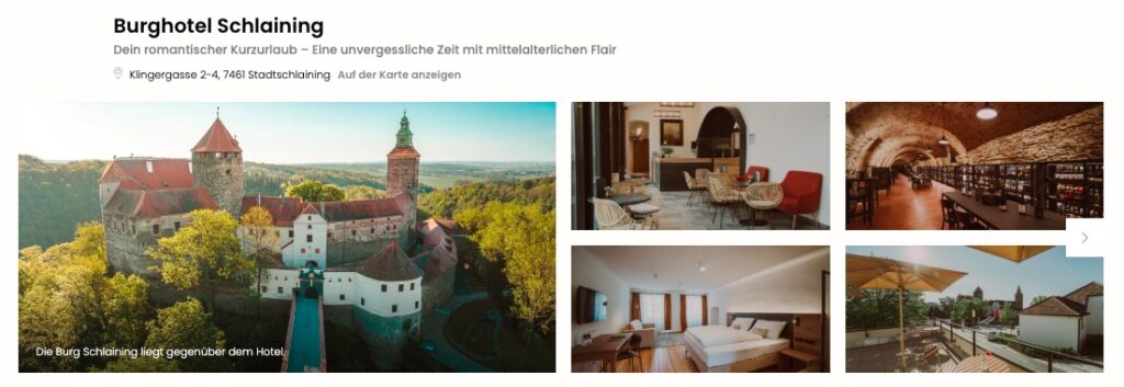 Auszeit in Österreich: Burghotel mit Frühstück, Weinprobe und Extras ab 40€ p.P.