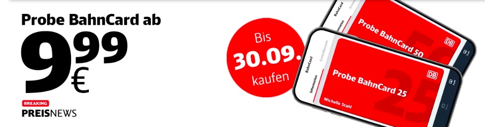 BahnCard: zweite Person zum gleichen Rabatt mitnehmen