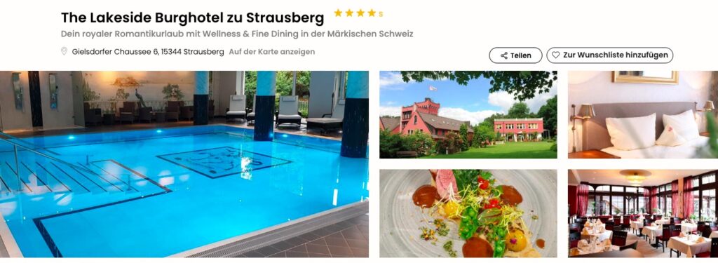 Brandenburg Urlaub: 3 Tage im 4* Burghotel inkl. Frühstück und Wellness ab 99€ p.P. (DZ)