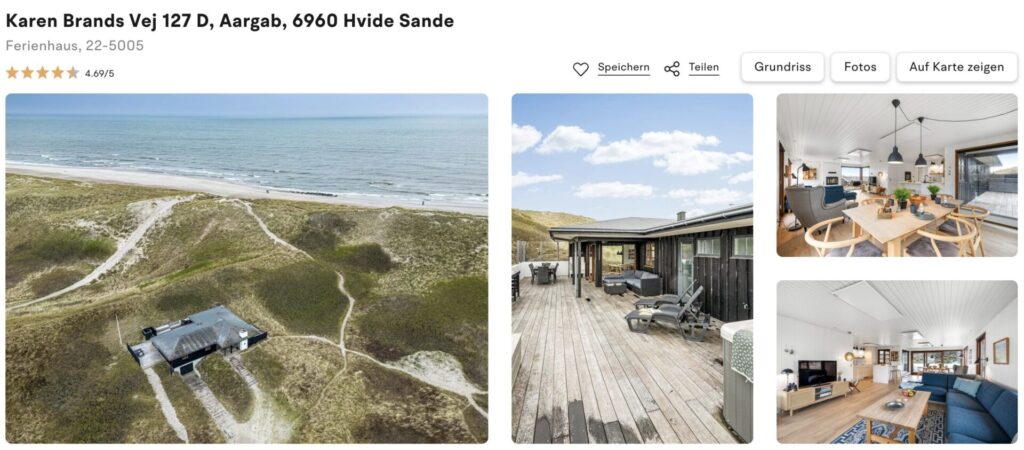 Ferienhaus in Dänemark: 5 Tage am Strand ab 108€ p.P. bei Vollbelegung / Whirlpool, Kamin, Terrasse