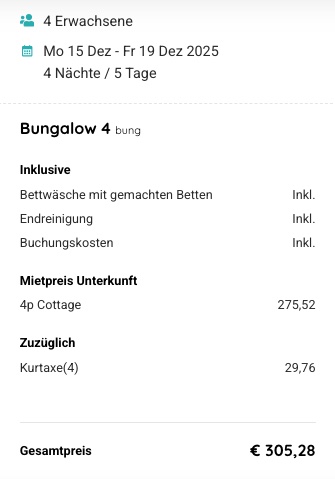 Ferienpark Belgien – 5 Tage im Bungalow ab 77€ p.P. 