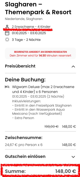 Freizeitpark Slagharen: 3 Tage inkl. Unterkunft & Eintritt ab 74€ p.P.