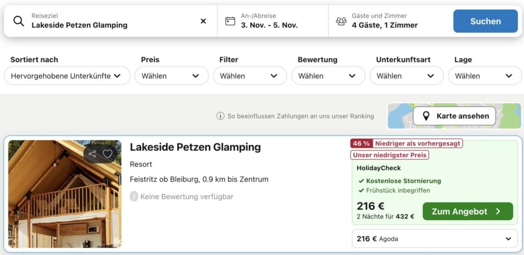 Glamping in Österreich: 4 Tage im Baumhaus oder Chalet ab 112€ p.P.