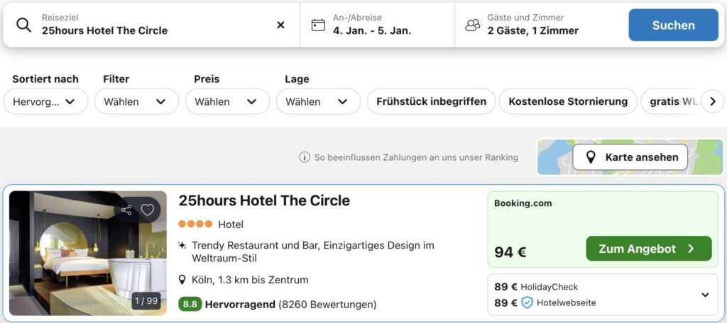 Köln Städtetrip – Übernachtung im 4* Designhotel mit ÜF, Sauna und Extras ab 79€ p.P.