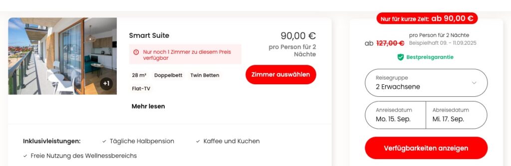 Kurzurlaub an der polnischen Ostsee: 3 Tage im Apartment inkl. Halbpension ab 90€ p.P. (DZ)
