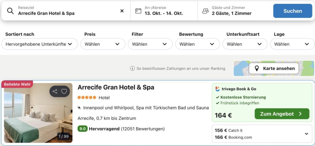 Last Minute Lanzarote Deal: 5* Suite mit Meerblick und Halbpension ab 338€ p.P.