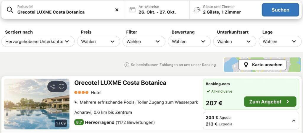 Reise nach Korfu: 4 Tage im 5* Hotel mit All Inclusive ab 319€ p.P. im DZ