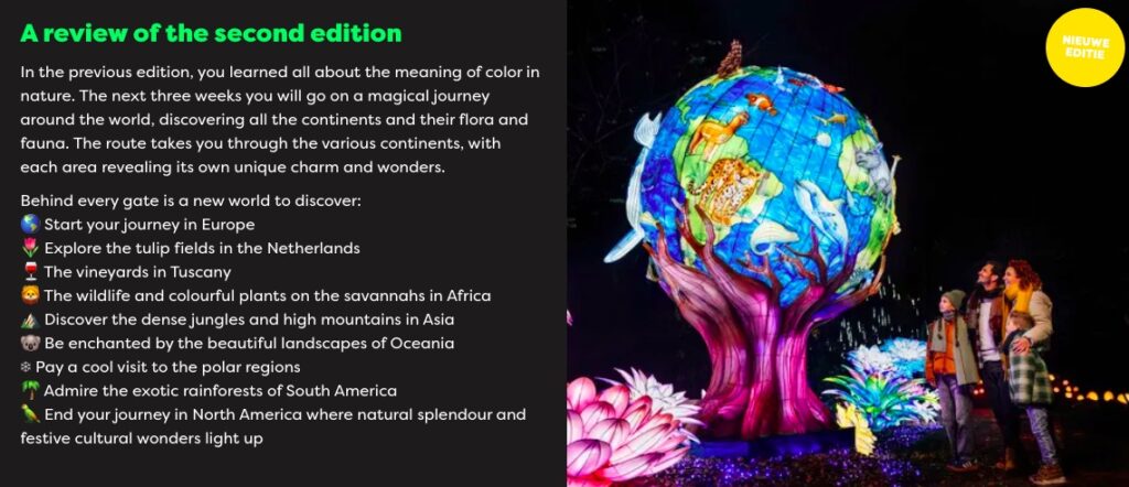 Safaripark Beekse Bergen: Eintritt und Hotel für 69€ p.P. (bei 2 Personen) / Ticket für die Light