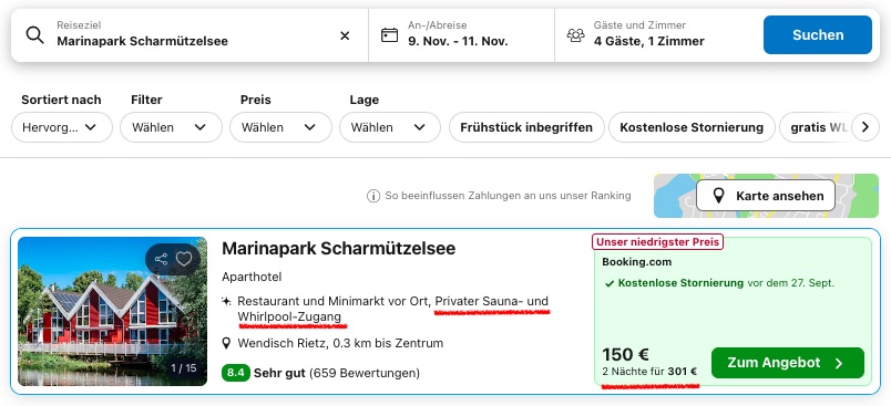 Scharmützelsee Urlaub: 3 Tage mit Sauna und Whirlwanne ab 74€ p.P.