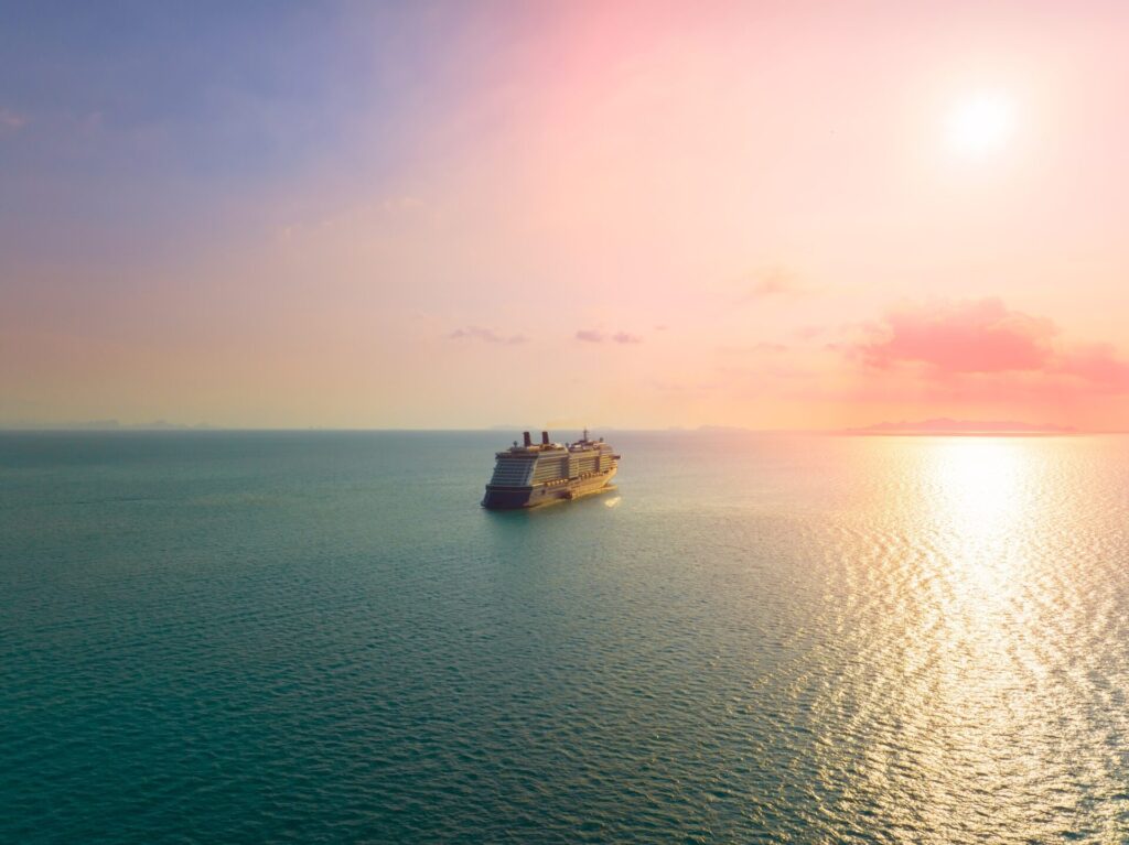 Concept,For,Vacation,And,Travel,With,A,Generic,Cruise,Ship