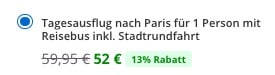 Tagesausflug nach Paris: hin & zurück mit dem Zug ab 60€, mit dem Flugzeug ab 87€