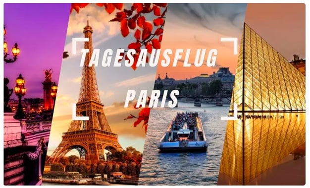 Tagesausflug nach Paris: hin & zurück mit dem Zug ab 60€, mit dem Flugzeug ab 87€