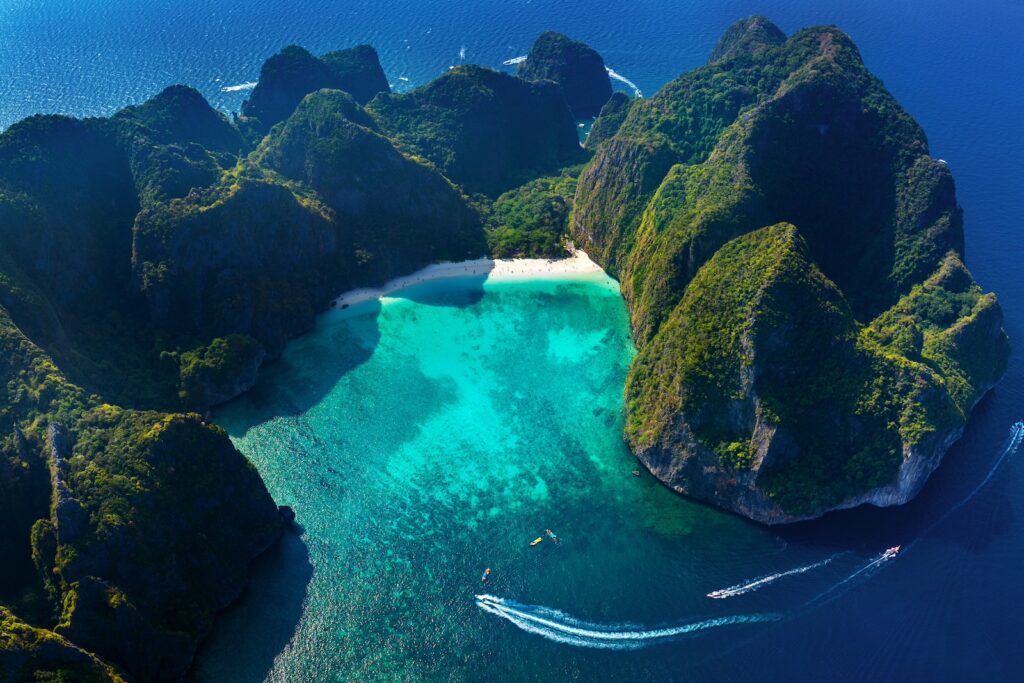 Thailand, Berühmte Maya Bucht auf der unbewohnten Insel Koh Phi Phi Leh