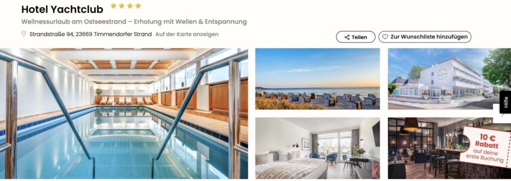 Urlaub am Timmendorfer Strand: 4* Hotel inkl. Frühstück ab 41€ p.P. (DZ)