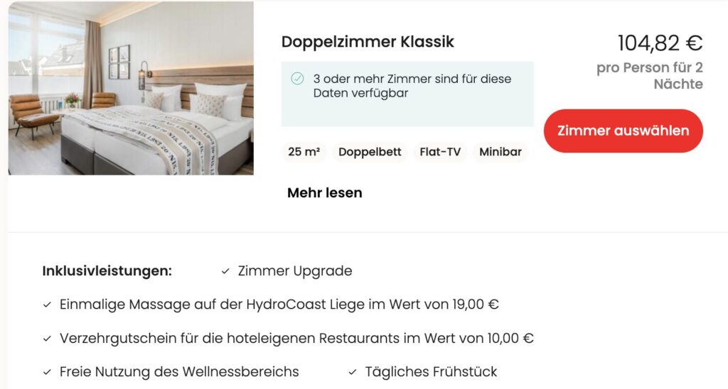 Urlaub am Timmendorfer Strand: 4* Hotel inkl. Frühstück ab 41€ p.P. (DZ)