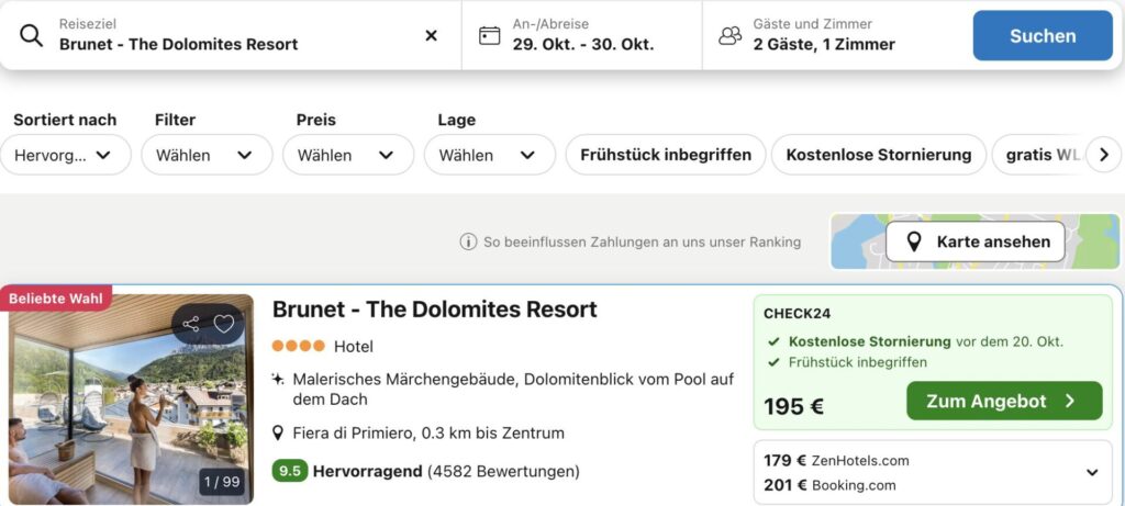Urlaub in den Dolomiten