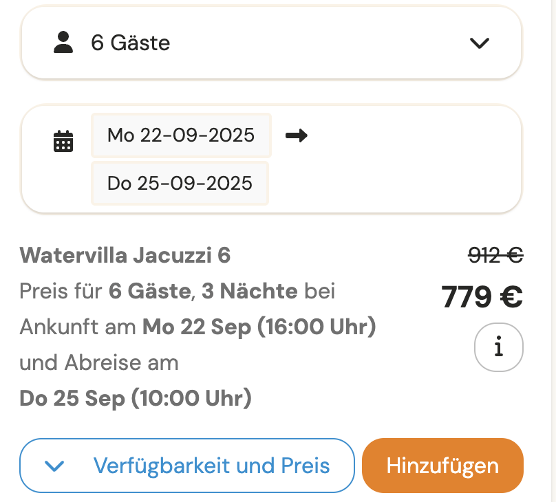 Wasservilla in Holland: 4 Tage mit Whirlpool ab 156€ p.P. (im Juni)