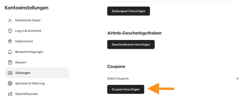 Gutschein bei Airbnb anwenden und einlösen