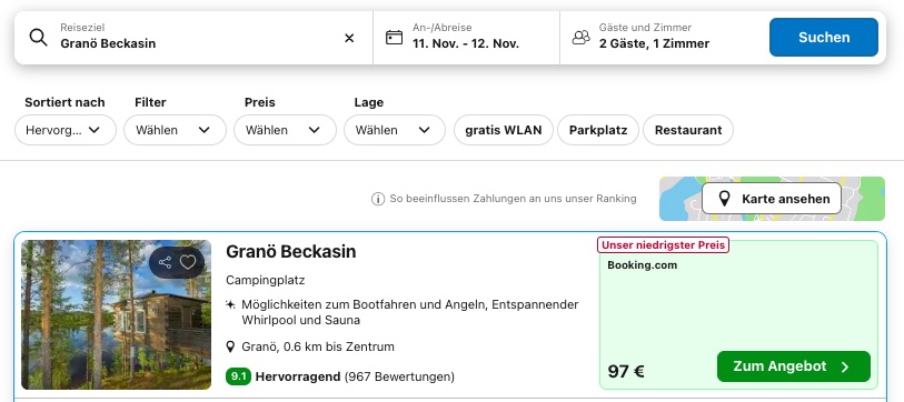 Baumhaus in Schweden: Übernachtung im Vogelnest Baumhaus mit Frühstück ab 180€ p.P.